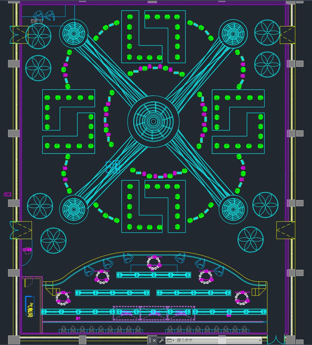 Lighting plot with motorized rigging