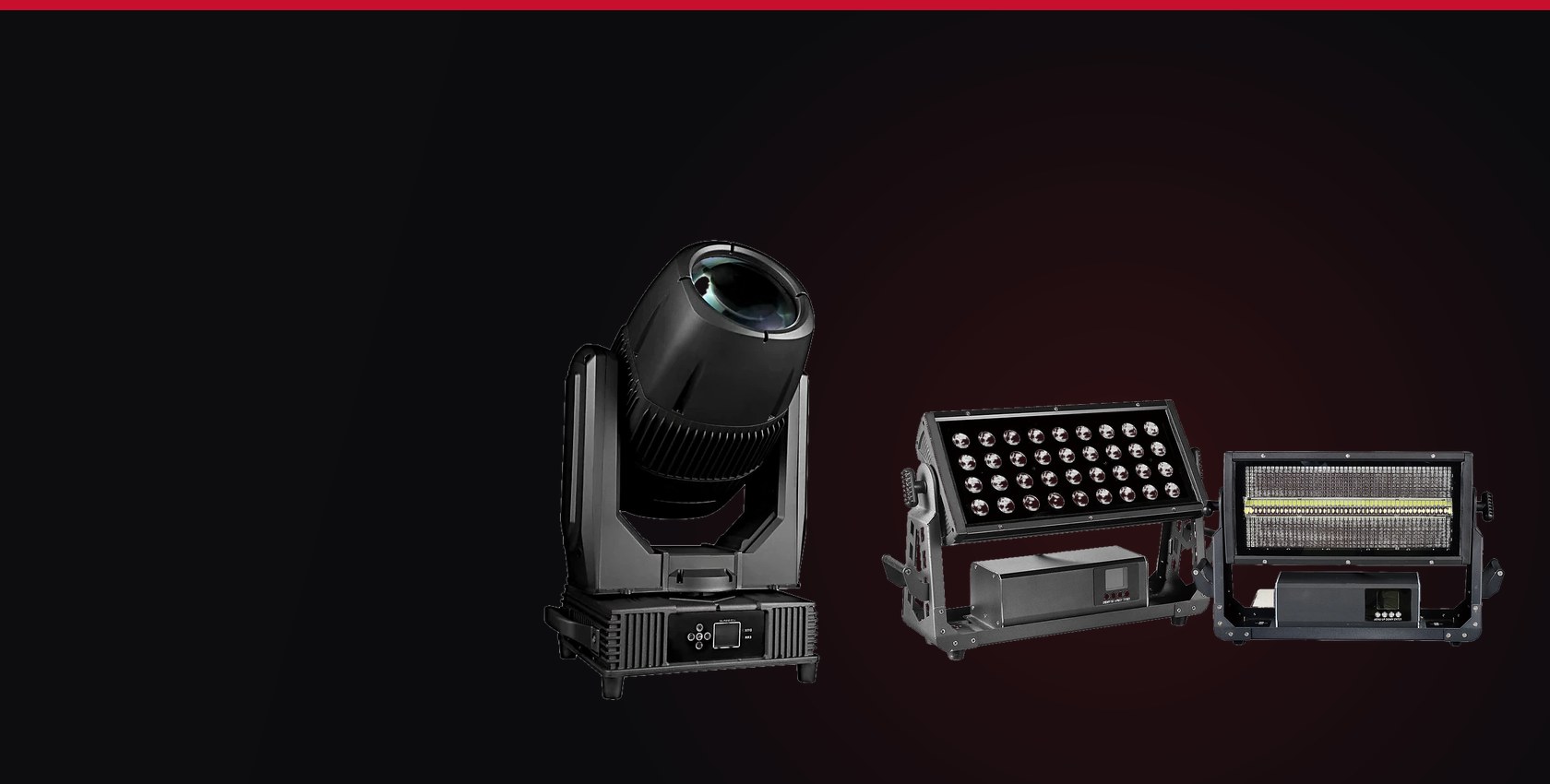IP65 and IP66 rated BMS outdoor fixtures on a dark background