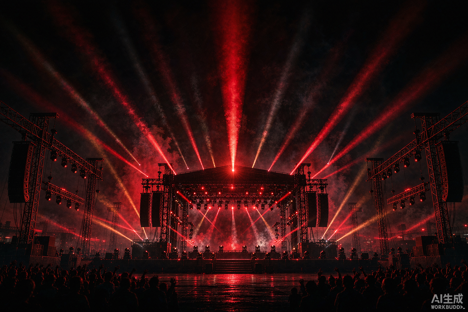 BMS lighting at an outdoor event